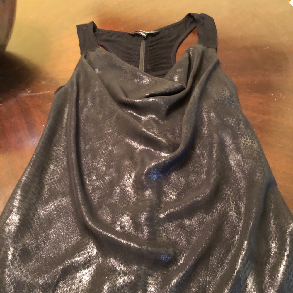 Leather look top